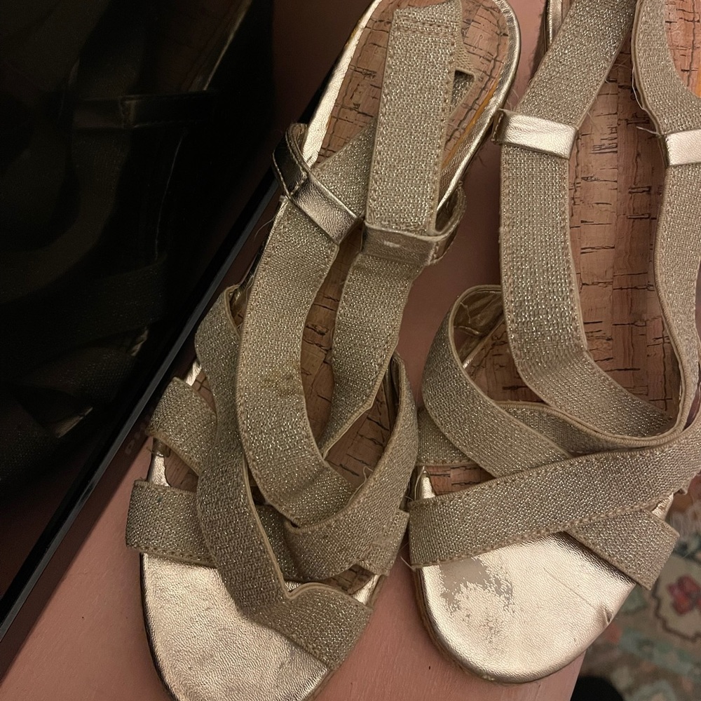 Merona gold wedges